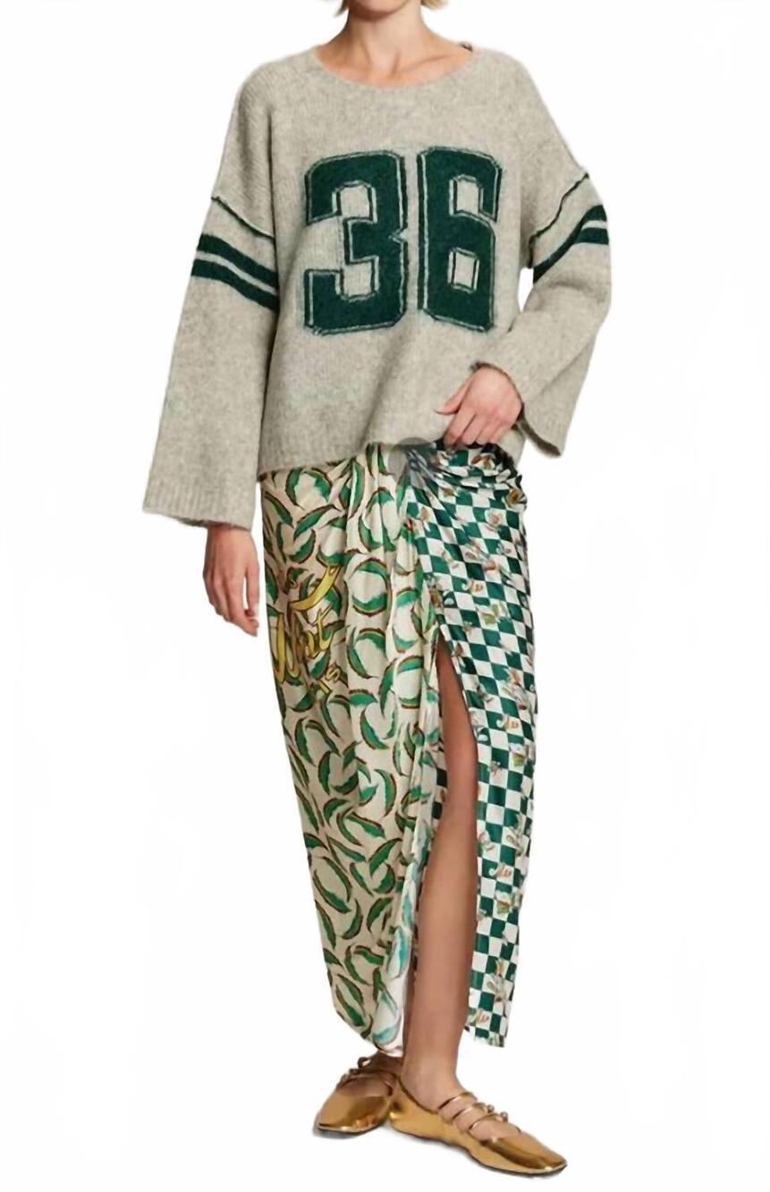 NEW ME369 laurel round neck sweater in sporty jade